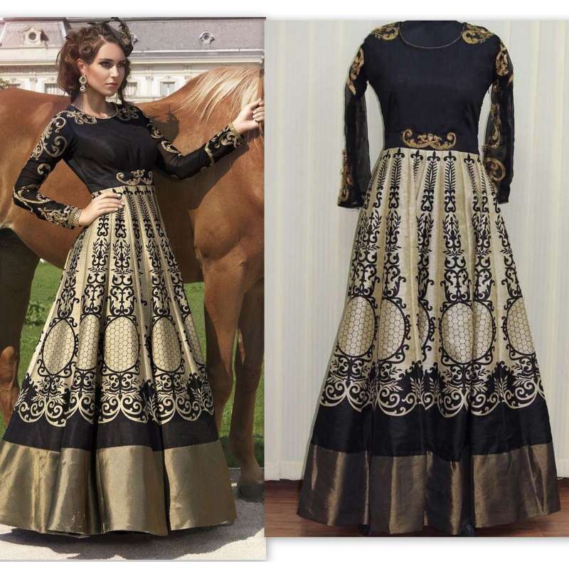 party wear indo western gowns