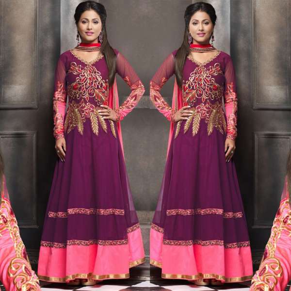 Purple Bollywood Style Anarkali Salwar Suit